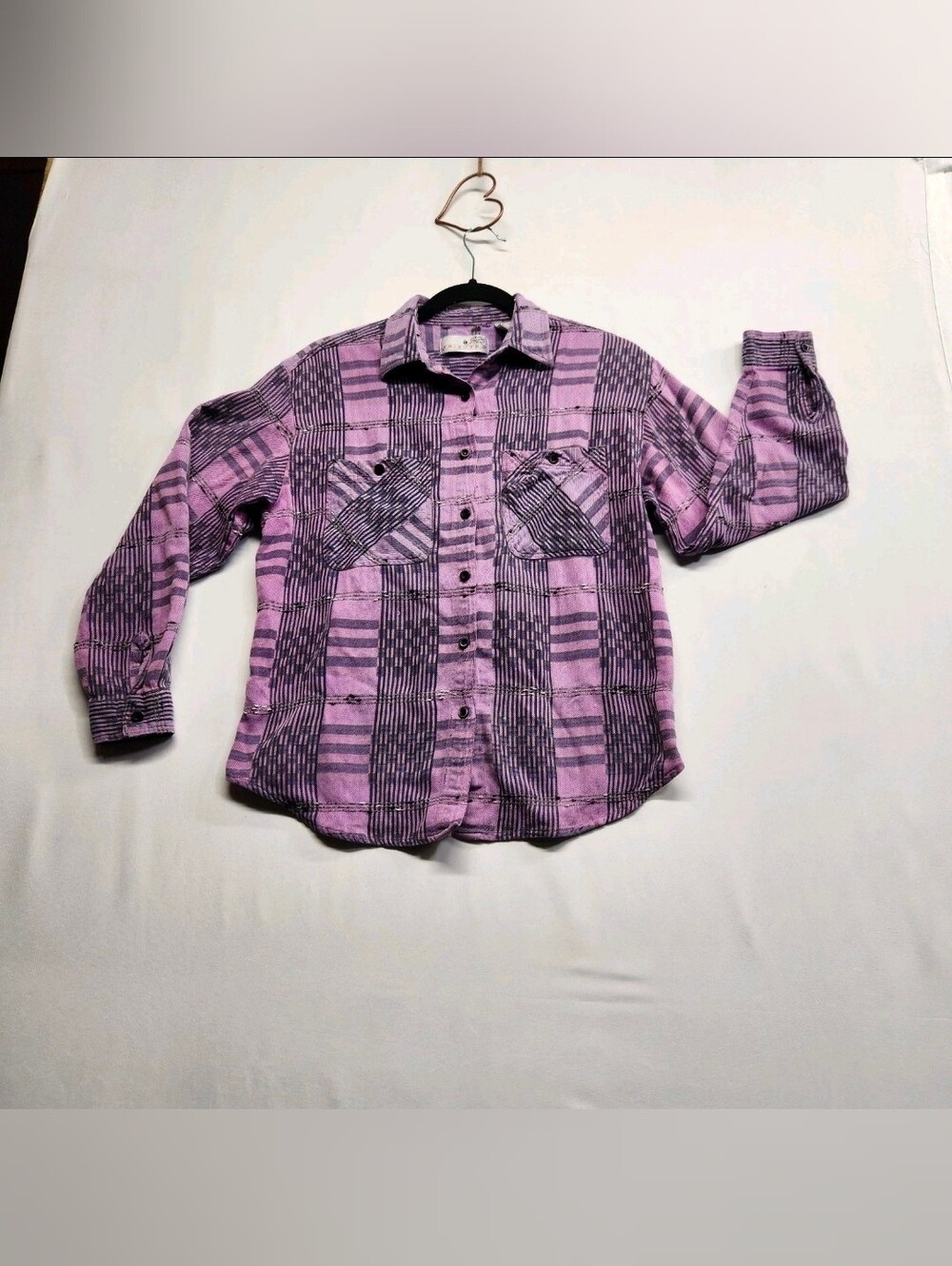 ⭐️Vintage Tributes Distressed Plaid Flannel Shirt Shacket Y2K Grunge Medium